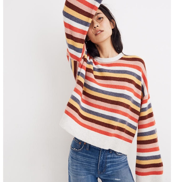 Madewell Sweaters - Madewell Cardiff Striped Crewneck Sweater in Cozie
